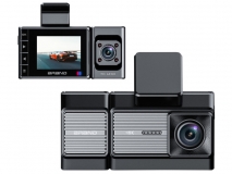 ROSOTO High Definition 4K RDTK Car Black Box IP Screen Night Vision WiFi Interconnection Dash Cam with 3 Lenses Driving Recorder