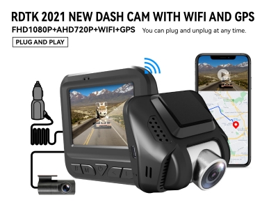 A500 FHD1080P DASH CAM WITH REAR LENS WIFI AND GPS